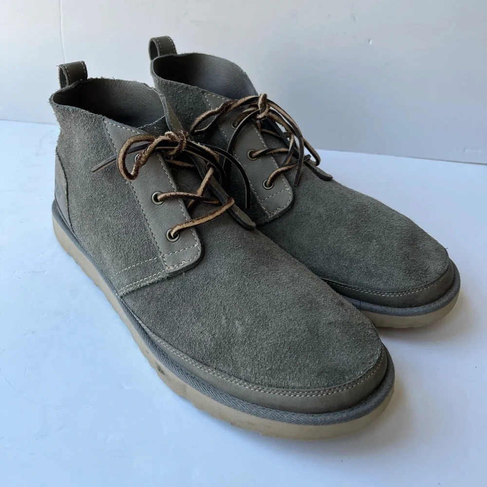 UGG Mens Neumel Gray Suede Leather Boot Size 13